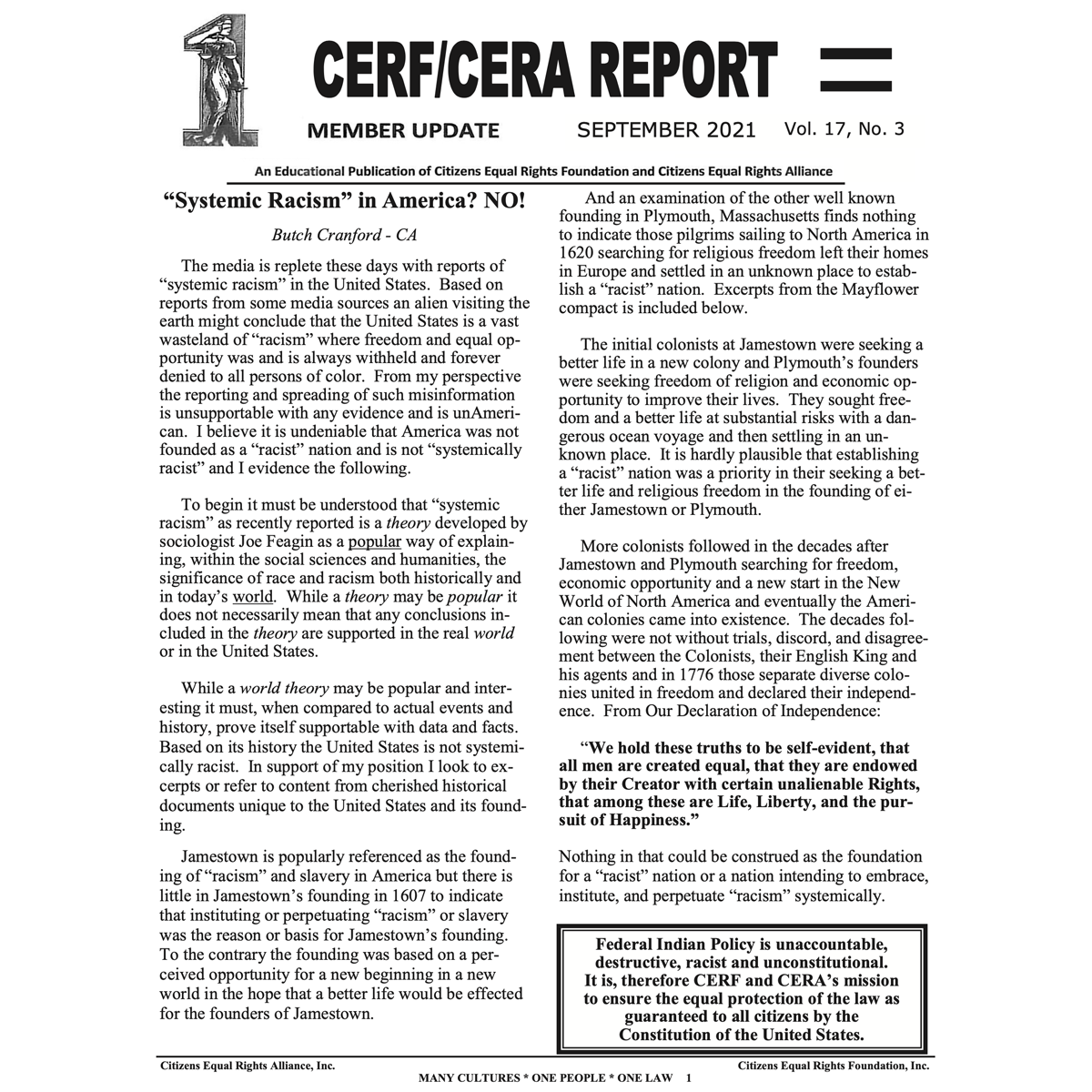 CERA CERF UPDATES NEWSLETTER